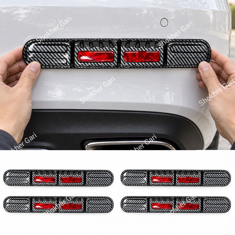 Car Reflective Bumper Safety Warning Strip with Carbon Fiber Style Design 4