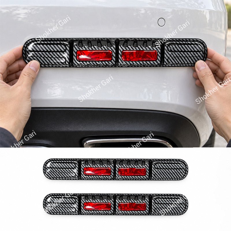 Car Reflective Bumper Safety Warning Strip with Carbon Fiber Style Design 4