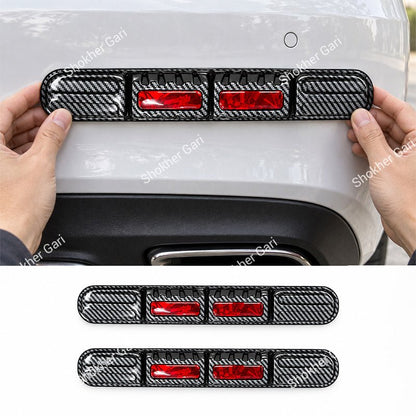 Car Reflective Bumper Safety Warning Strip with Carbon Fiber Style Design 4