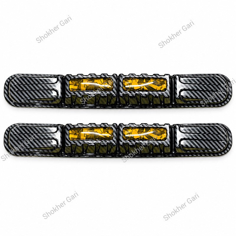 Car Reflective Bumper Safety Warning Strip with Carbon Fiber Style Design 4