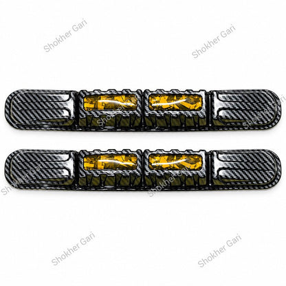 Car Reflective Bumper Safety Warning Strip with Carbon Fiber Style Design 4