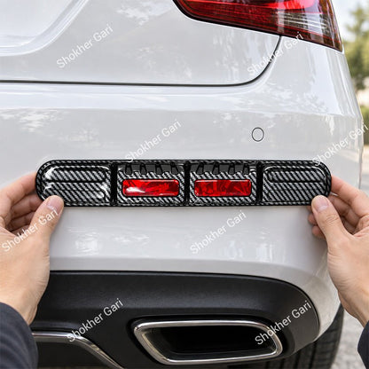Car Reflective Bumper Safety Warning Strip with Carbon Fiber Style Design 4