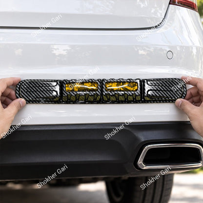 Car Reflective Bumper Safety Warning Strip with Carbon Fiber Style Design 4