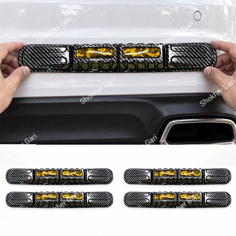 Car Reflective Bumper Safety Warning Strip with Carbon Fiber Style Design 4