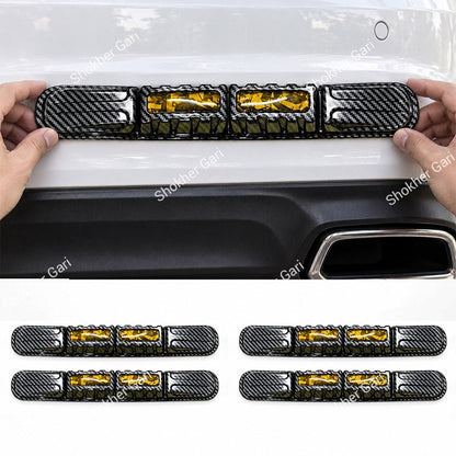 Car Reflective Bumper Safety Warning Strip with Carbon Fiber Style Design 4
