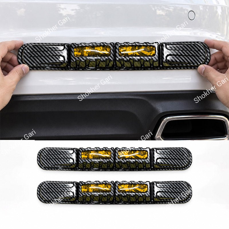Car Reflective Bumper Safety Warning Strip with Carbon Fiber Style Design 4