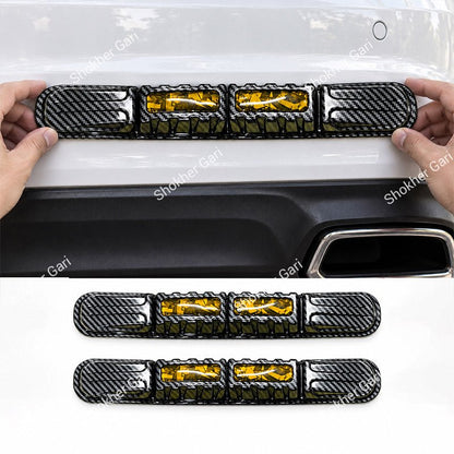 Car Reflective Bumper Safety Warning Strip with Carbon Fiber Style Design 4