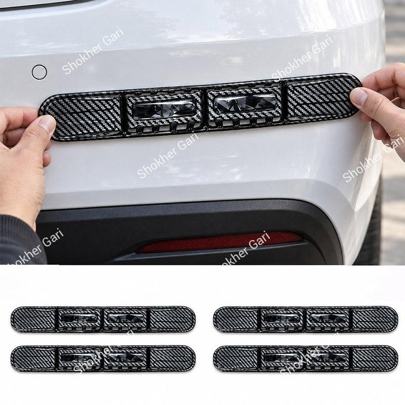 Car Reflective Bumper Safety Warning Strip with Carbon Fiber Style Design 4
