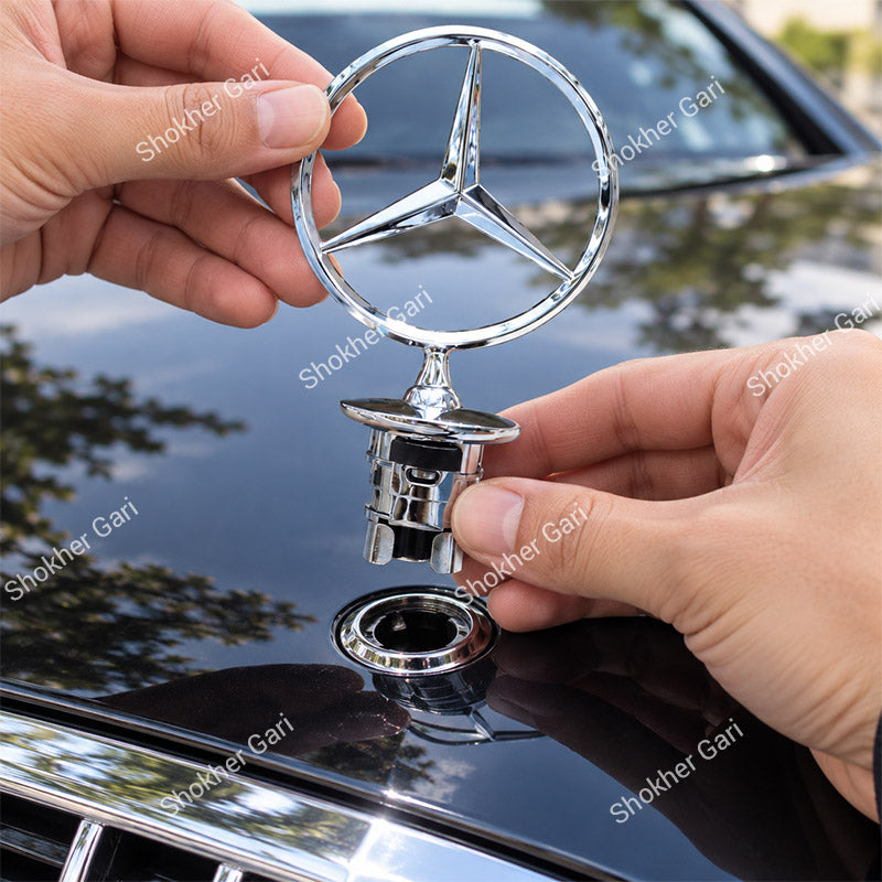 Car Mercedes-Benz Style Hood and rear Emblem Front Bonnet Star Ornament