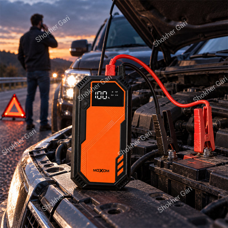 Car MOXOM MX-AC04 Portable Emergency Battery Jump Starter with Power Bank and LED Light
