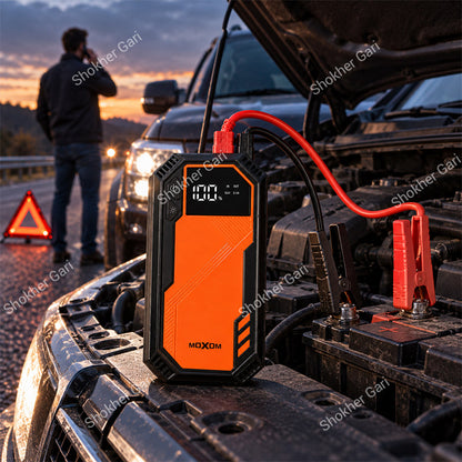 Car MOXOM MX-AC04 Portable Emergency Battery Jump Starter with Power Bank and LED Light