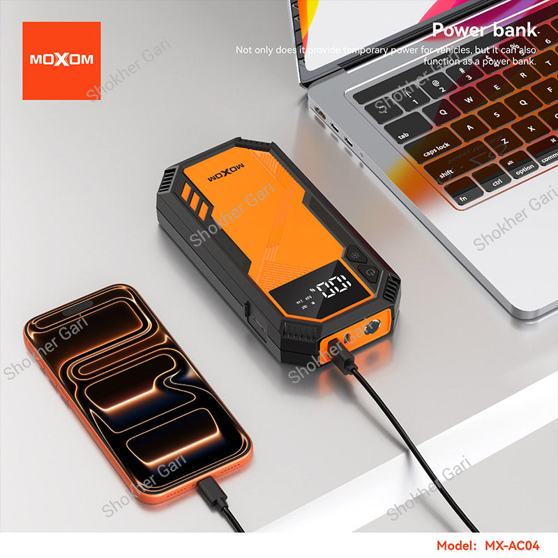 Car MOXOM MX-AC04 Portable Emergency Battery Jump Starter with Power Bank and LED Light