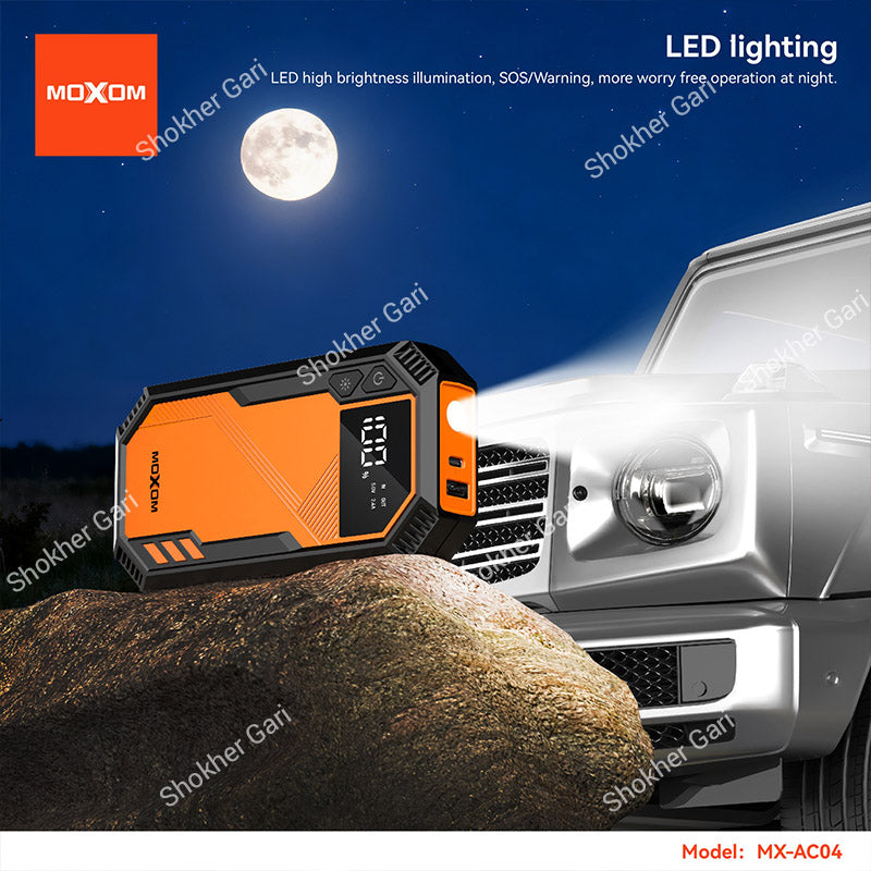 Car MOXOM MX-AC04 Portable Emergency Battery Jump Starter with Power Bank and LED Light