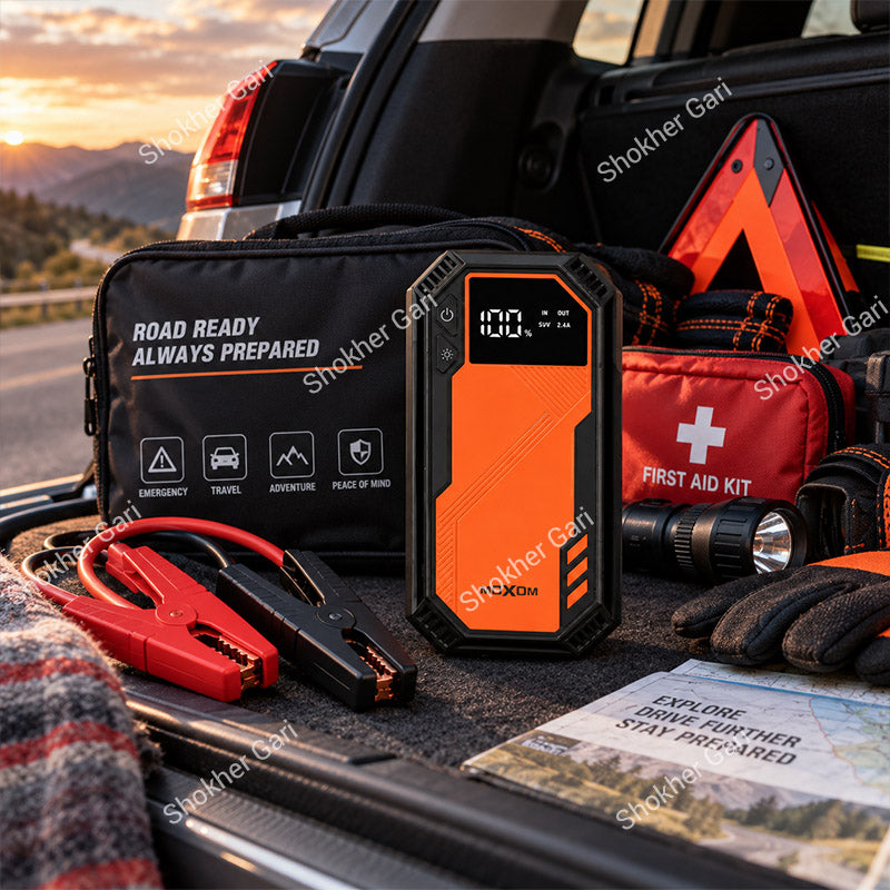 Car MOXOM MX-AC04 Portable Emergency Battery Jump Starter with Power Bank and LED Light