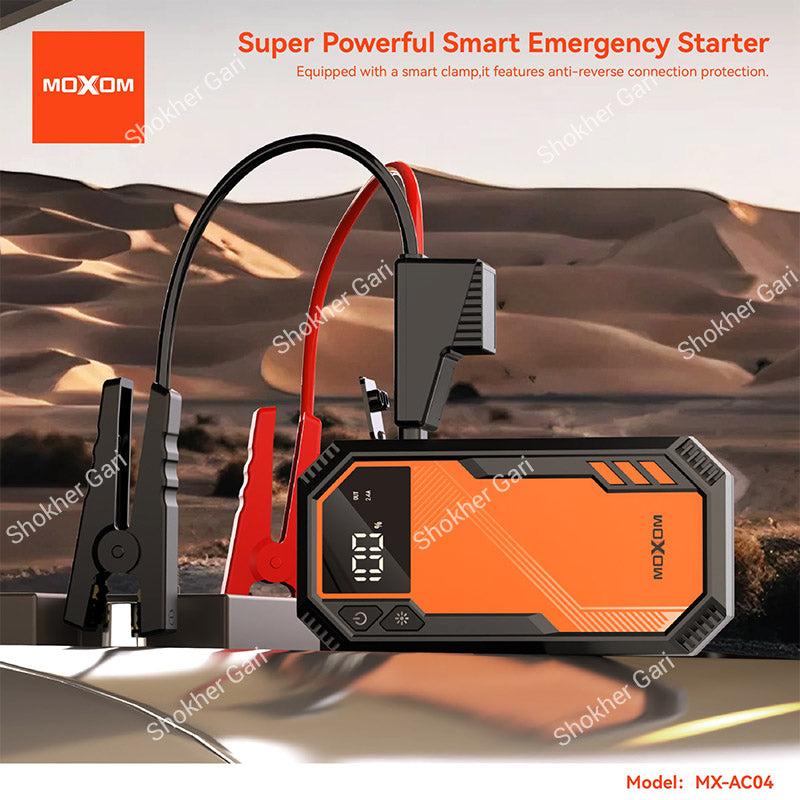 Car MOXOM MX-AC04 Portable Emergency Battery Jump Starter with Power Bank and LED Light