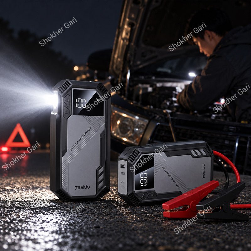 Car Yesido VC11 Portable Emergency Jump Starter with Power Bank Digital Display and LED SOS Light