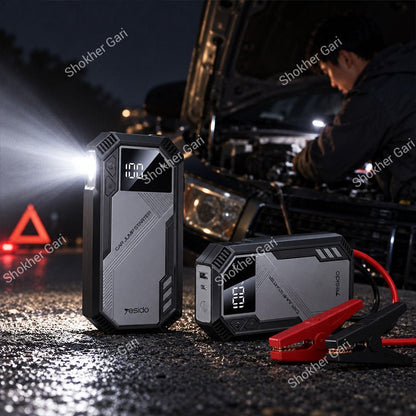 Car Yesido VC11 Portable Emergency Jump Starter with Power Bank Digital Display and LED SOS Light