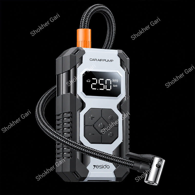 Car Yesido VC12 150PSI Cordless Tire Inflator with 7800mAh Battery Digital Display and LED Light