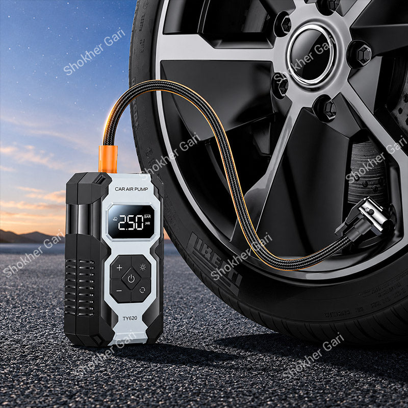 Car Yesido VC12 150PSI Cordless Tire Inflator with 7800mAh Battery Digital Display and LED Light