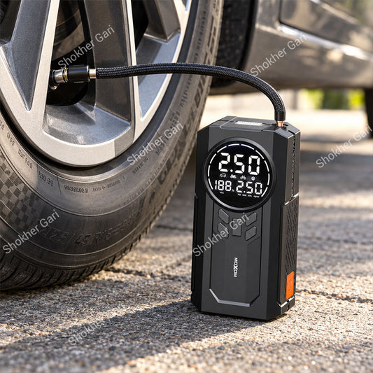 MOXOM MX-AC02 8000mAh Portable Car Air Pump with Jump Starter & Power Bank