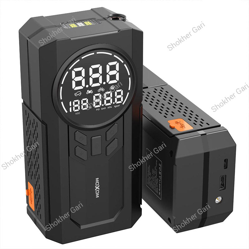 MOXOM MX-AC02 8000mAh Portable Car Air Pump with Jump Starter & Power Bank