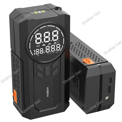 MOXOM MX-AC02 8000mAh Portable Car Air Pump with Jump Starter & Power Bank