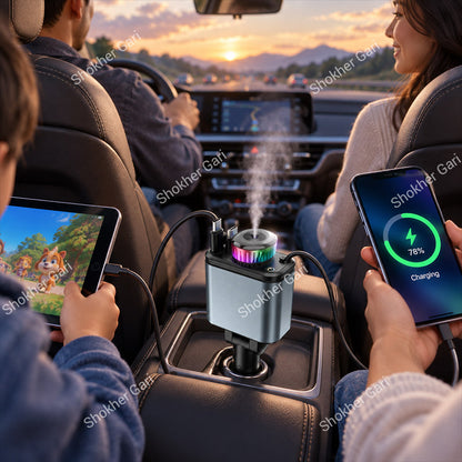 Car 180W Multifunctional Charger with Aromatherapy Diffuser & RGB Ambient Light