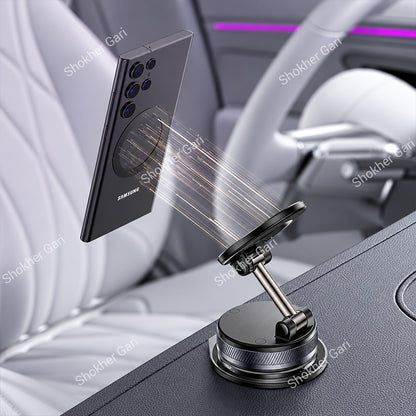 Car C228 Vacuum Suction Magnetic Phone Mount with Foldable 360° Adjustable Design