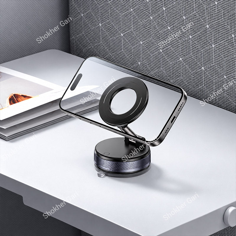 Car C228 Vacuum Suction Magnetic Phone Mount with Foldable 360° Adjustable Design