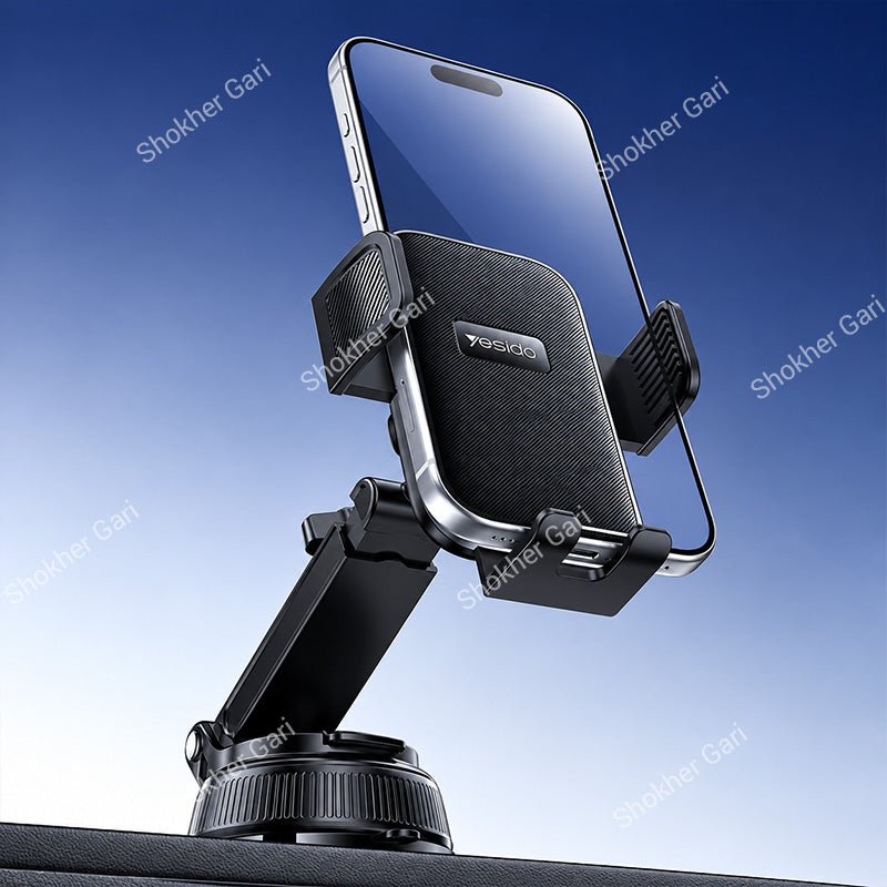 Car Yesido C278 360° Rotating Suction Cup Phone Holder with Adjustable Telescopic Arm
