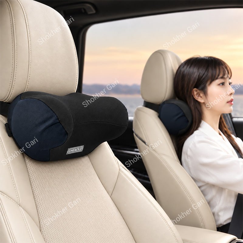 Car Neck Support Pillow with Ergonomic Headrest Cushion for Comfortable Long Distance Driving