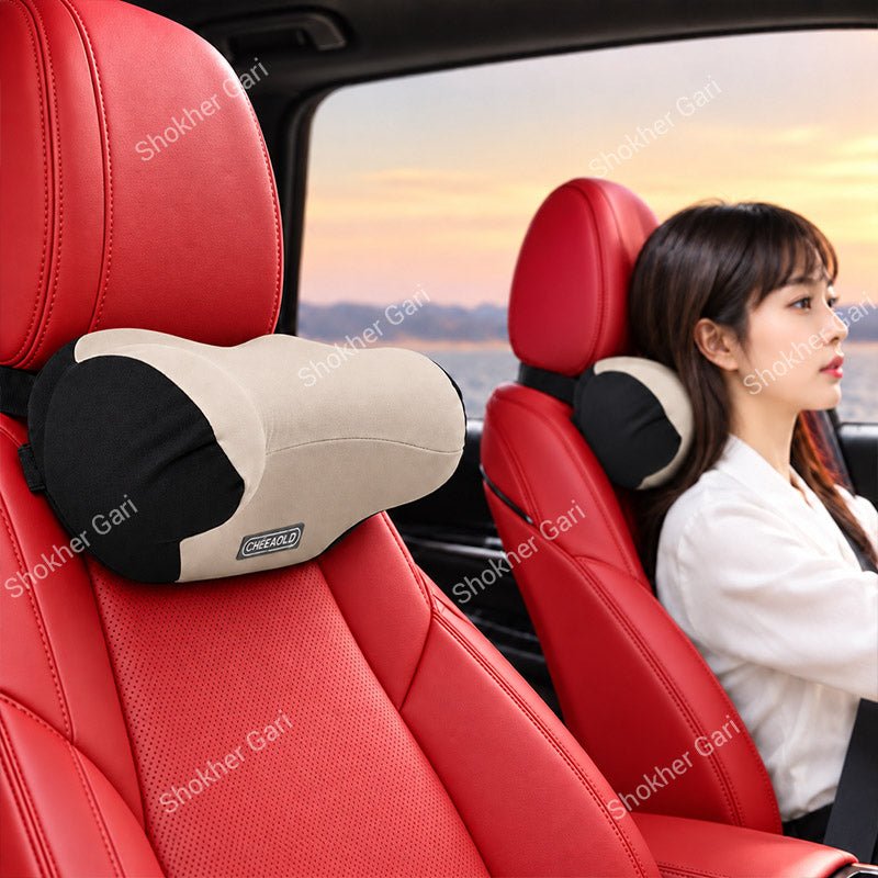 Car Neck Support Pillow with Ergonomic Headrest Cushion for Comfortable Long Distance Driving
