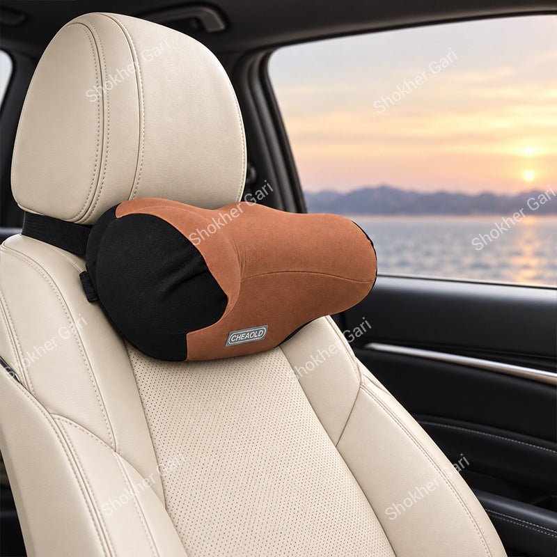 Car Neck Support Pillow with Ergonomic Headrest Cushion for Comfortable Long Distance Driving