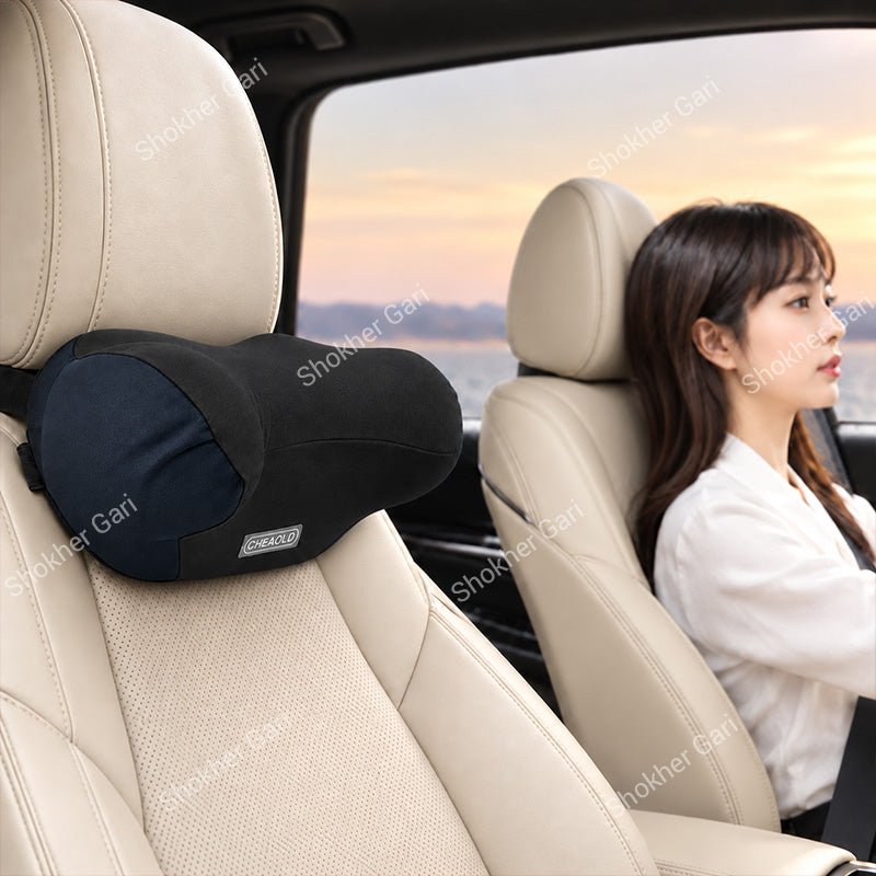 Car Neck Support Pillow with Ergonomic Headrest Cushion for Comfortable Long Distance Driving