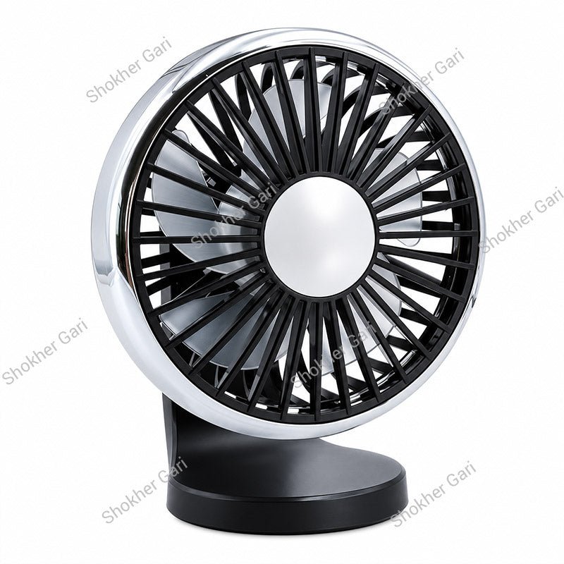 Car 360° Rotatable Air Vent Cooling Fan with Adjustable Angle and USB Powered Design