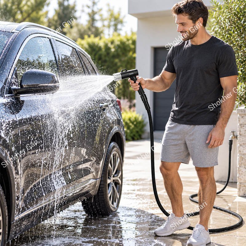 Car hoco ZP17 High Pressure Wash Water Gun Set with 12M Expandable Hose and Multi Spray Modes