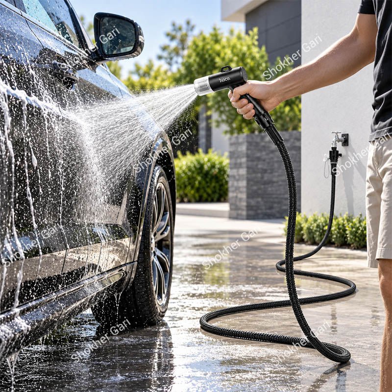 Car hoco ZP17 High Pressure Wash Water Gun Set with 12M Expandable Hose and Multi Spray Modes