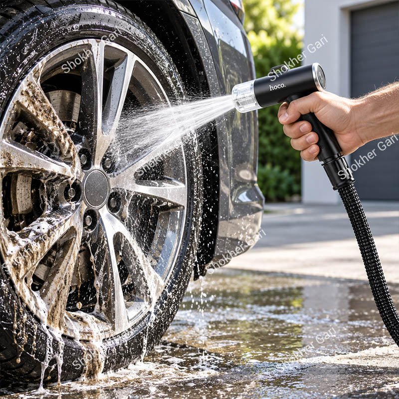 Car hoco ZP17 High Pressure Wash Water Gun Set with 12M Expandable Hose and Multi Spray Modes