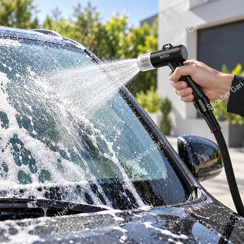 Car hoco ZP17 High Pressure Wash Water Gun Set with 12M Expandable Hose and Multi Spray Modes