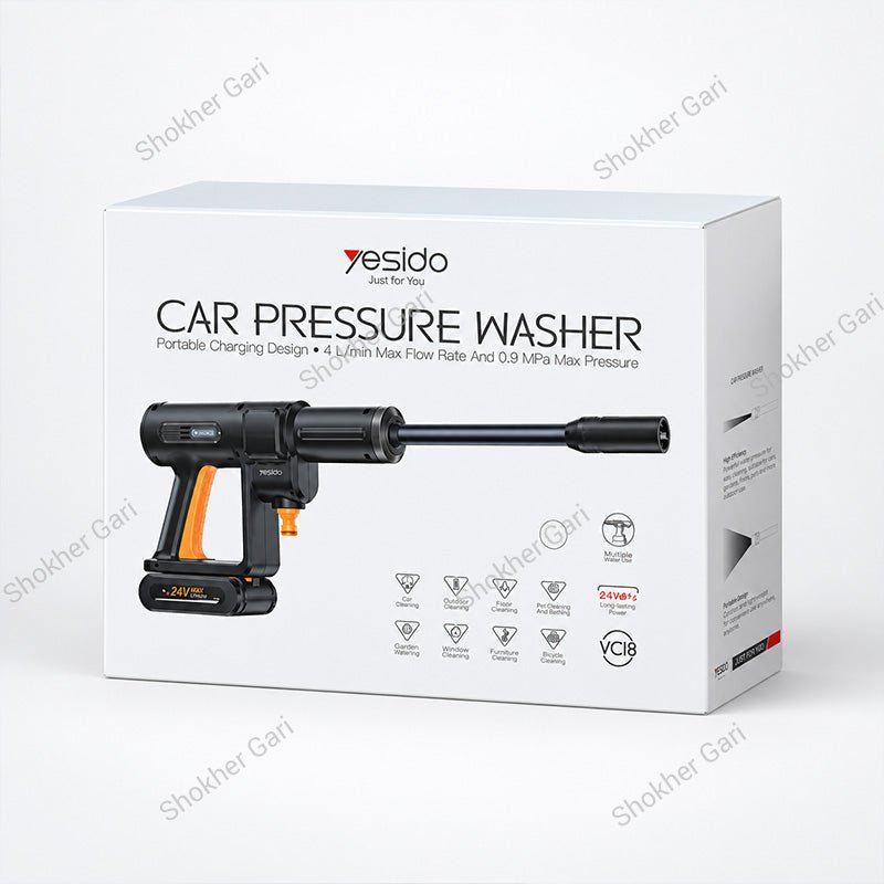 Car Yesido VC18 Cordless High Pressure Washer with Rechargeable Battery and Adjustable Spray Nozzle
