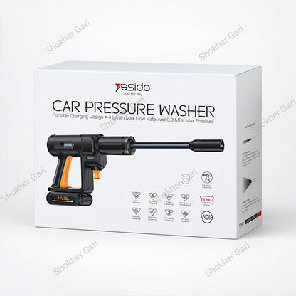 Car Yesido VC18 Cordless High Pressure Washer with Rechargeable Battery and Adjustable Spray Nozzle