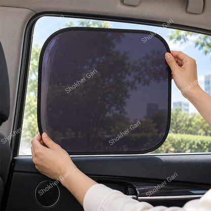 Car Sticky Type Window Sun Shade Screen for Heat, Sunlight and Glare Protection 2pcs set