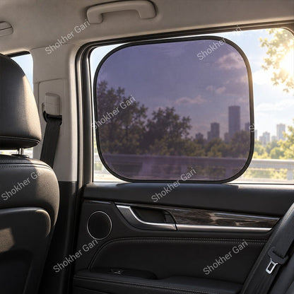 Car Sticky Type Window Sun Shade Screen for Heat, Sunlight and Glare Protection 2pcs set