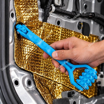 Car Dual Head Sound Deadening Mat Installation Pressure Roller Tool