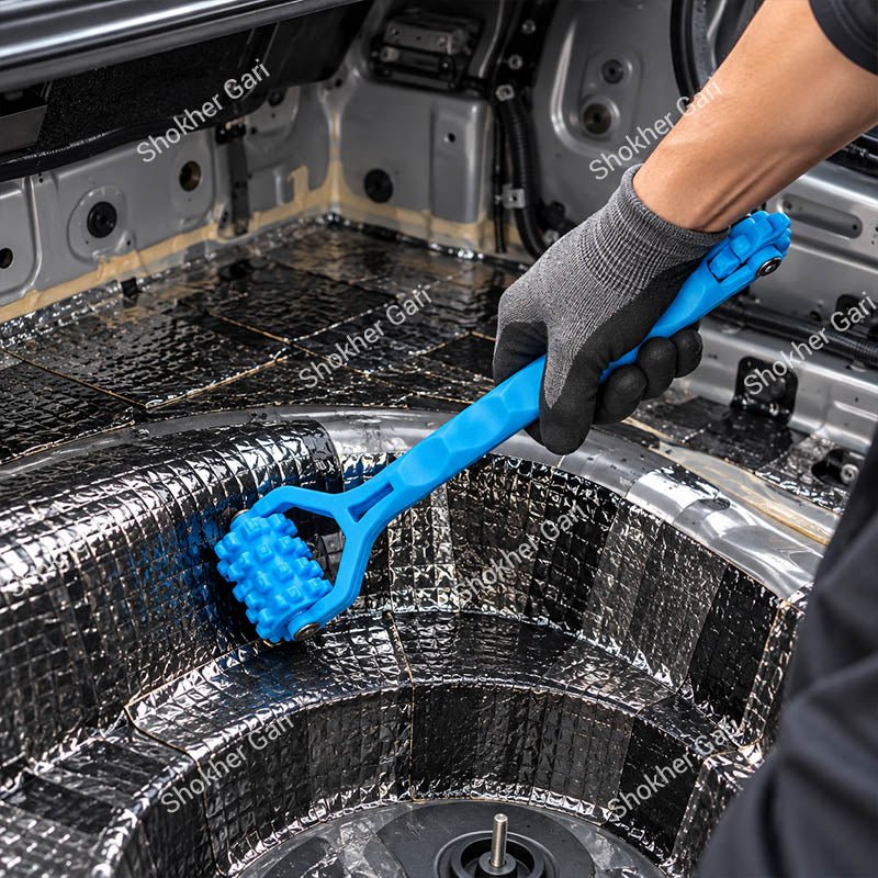 Car Dual Head Sound Deadening Mat Installation Pressure Roller Tool