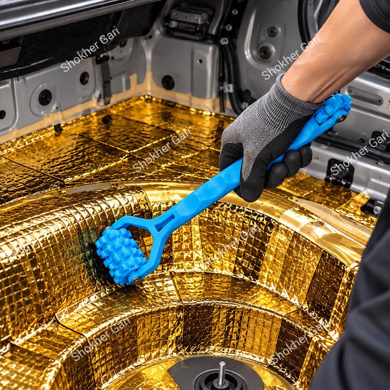 Car Dual Head Sound Deadening Mat Installation Pressure Roller Tool