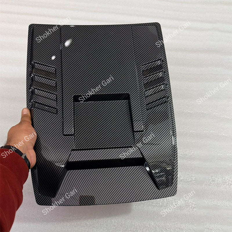Car Racing Style Hood Fake Air Vent Scoop Cover with Carbon Fiber Finish