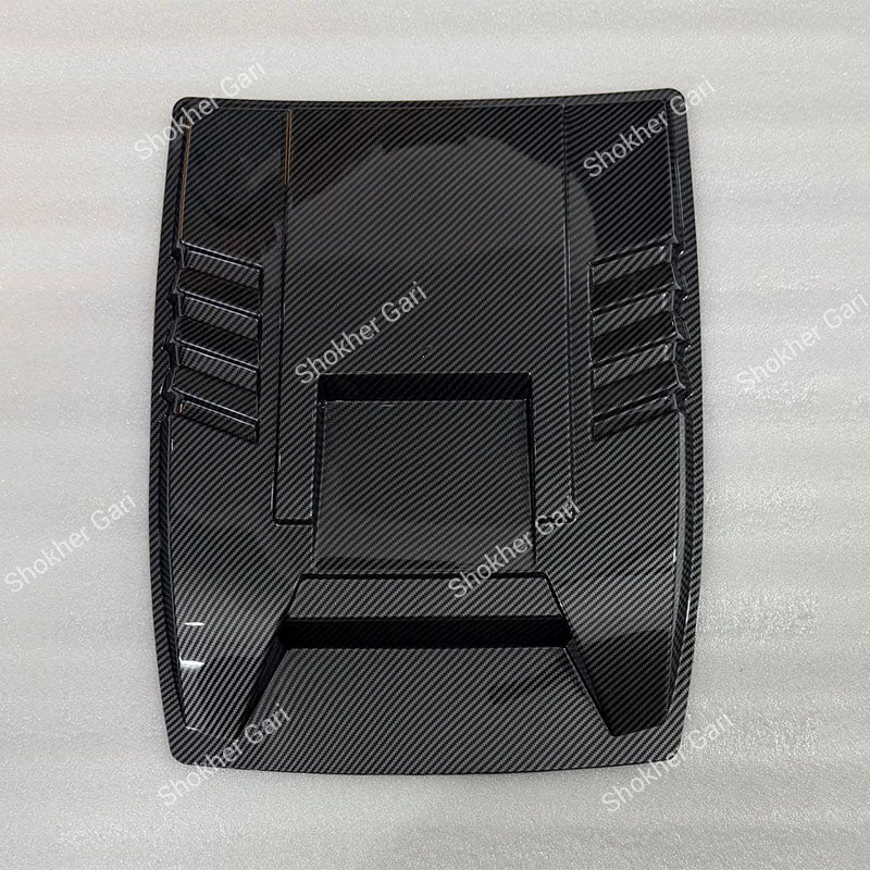 Car Racing Style Hood Fake Air Vent Scoop Cover with Carbon Fiber Finish