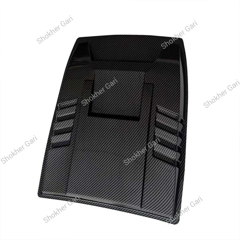 Car Racing Style Hood Fake Air Vent Scoop Cover with Carbon Fiber Finish