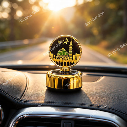 Car Solar Perfume & Showpiece Islamic Masjid Nabawi Dashboard Ornament